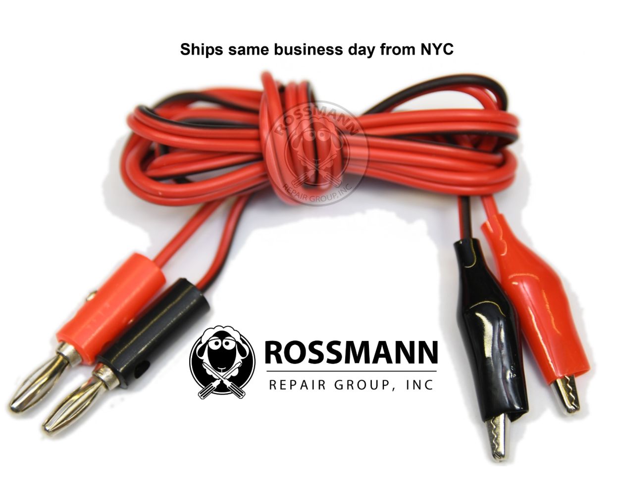 DC Power Supply/Multimeter Banana Plug to Alligator Clips Cable